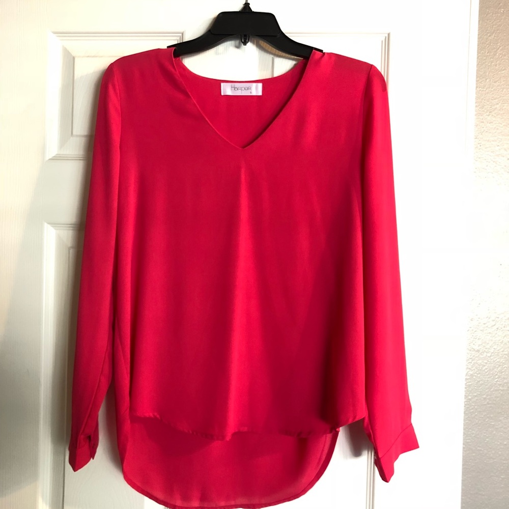 Hot Pink High-Low Blouse S